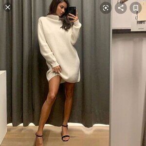 Aritzia Wilfred Montpellier 100% Merino Wool Sweater Cream White Size 2XS